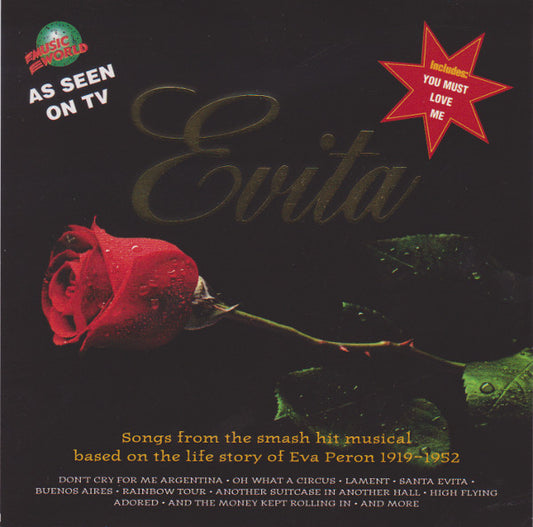 Various : Evita (Songs From The Smash Hit Musical Based On The Life Story Of Eva Peron 1919-1952) (CD, Comp)