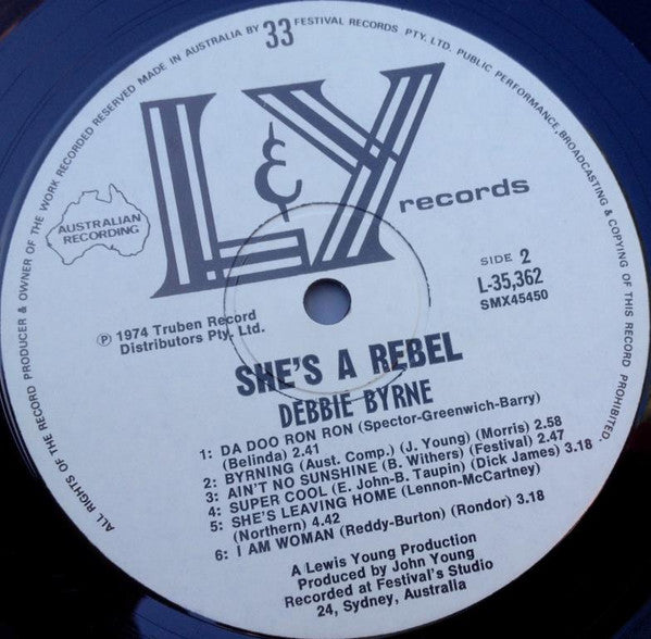 Debbie Byrne* : She's A Rebel (LP, Album)