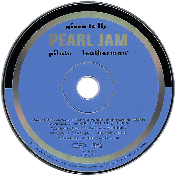 Pearl Jam : Given To Fly (CD, Single, Dig)