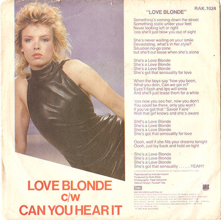 Kim Wilde : Love Blonde (7", Single)