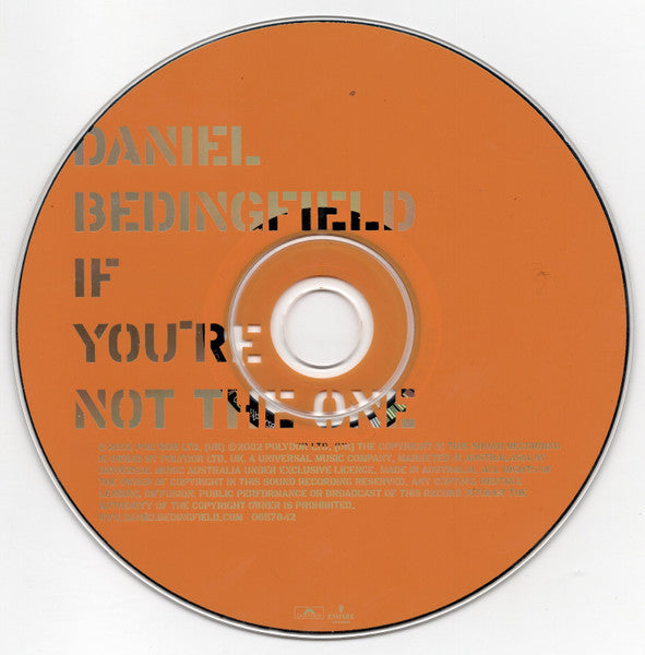 Daniel Bedingfield : If You're Not The One (CD, Single, Enh)