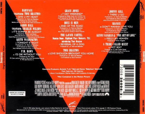 Various : Boomerang (Original Soundtrack Album) (CD, Comp, RE)