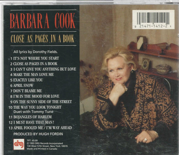 Barbara Cook : Close As Pages In A Book (CD, Album)