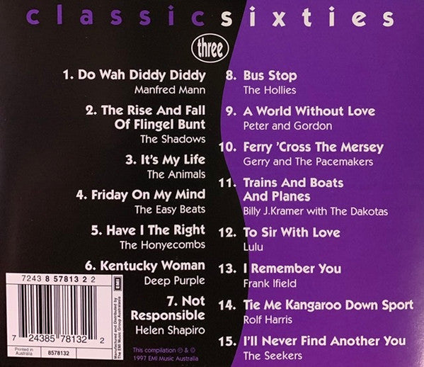 Various : Classic Sixties (Three) (CD, Comp)