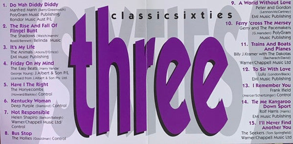 Various : Classic Sixties (Three) (CD, Comp)