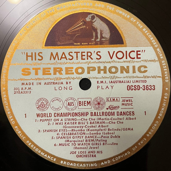 Joe Loss And His Orchestra* : World Championship Ballroom Dances (LP, Album)