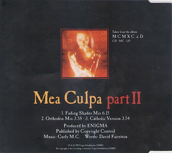 Enigma : Mea Culpa Part II (CD, Single)