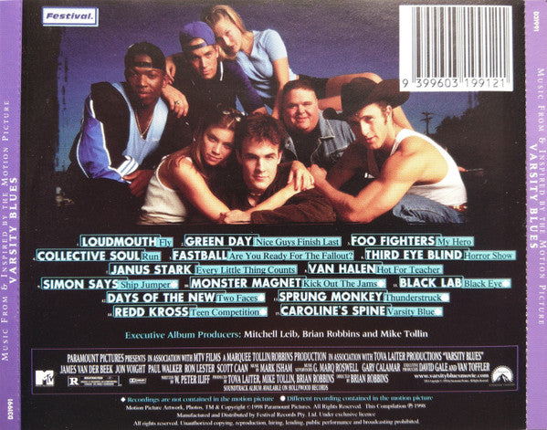 Various : Varsity Blues - Music From And Inspired By The Motion Picture (CD, Comp)