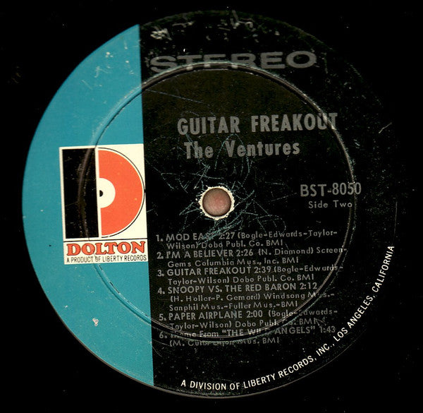 The Ventures : Guitar Freakout (LP, Album, Ind)