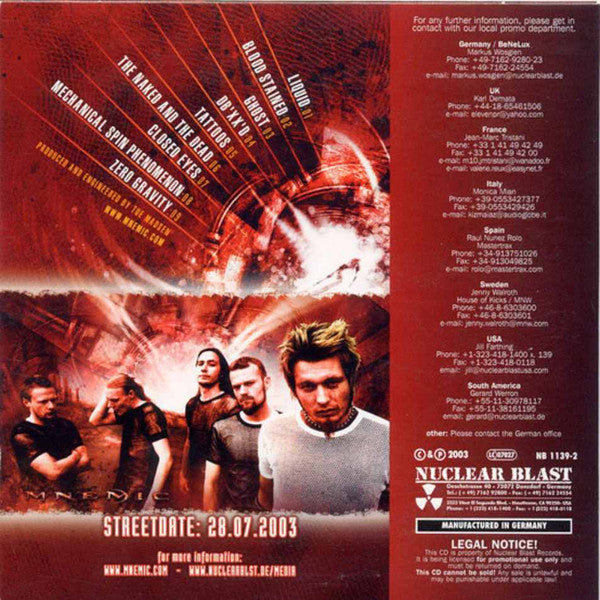 Mnemic : Mechanical Spin Phenomena (CD, Album, Enh)