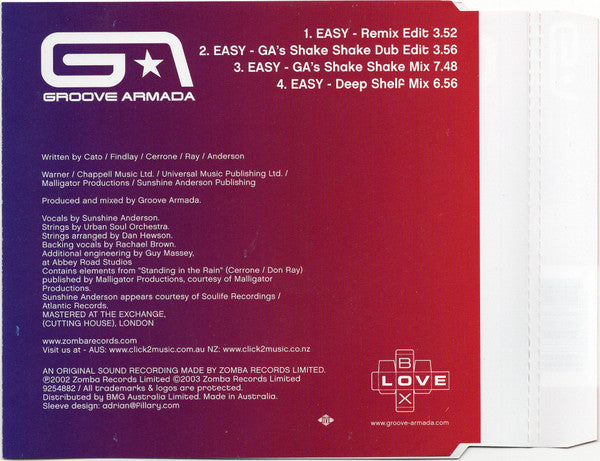 Groove Armada : Easy (Remix) (CD, Single)