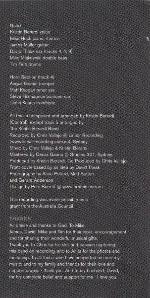 The Kristin Berardi Band : Kristin Berardi Band (CD, Album)