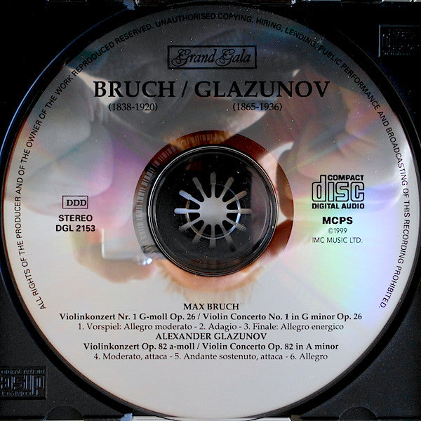 Bruch*, Jela Spitkova, New Philharmonic Orchestra, Milan Pohronec / Glazunov*, Silvia Marcovici, Philharmonia Slavonica, Henry Adolph : Violin Concerto No. 1 Op. 26 / Violin Concerto Op. 82 (CD, Comp)
