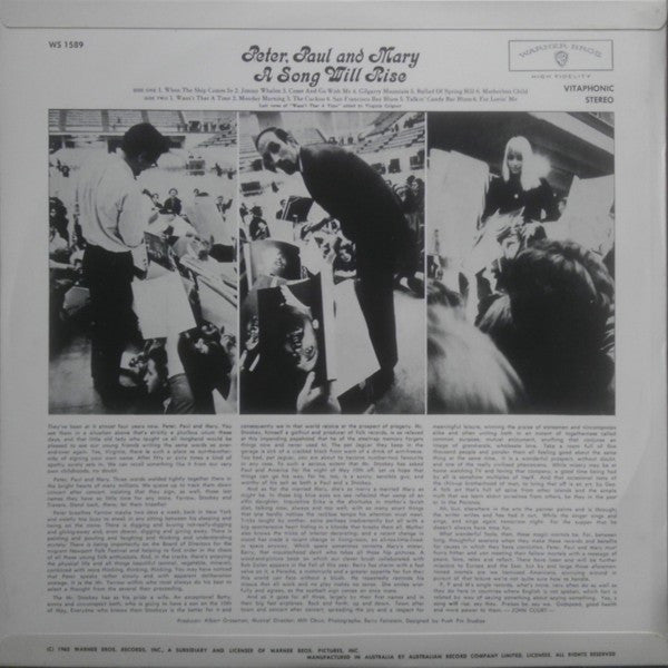 Peter, Paul And Mary* : A Song Will Rise (LP, Album)