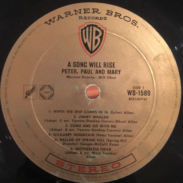 Peter, Paul And Mary* : A Song Will Rise (LP, Album)