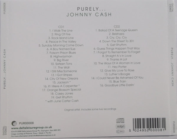 Johnny Cash : Purely... Johnny Cash (2xCD, Comp)