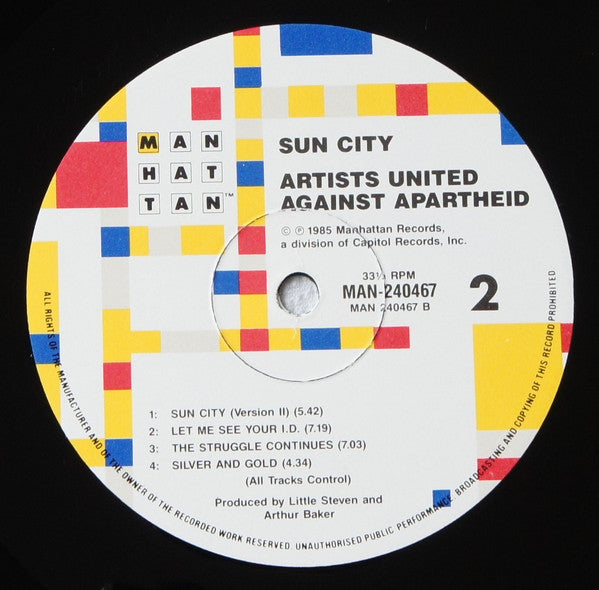 Artists United Against Apartheid : Sun City (LP, Album)