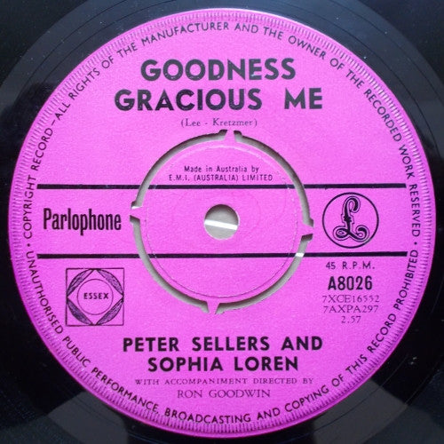 Peter Sellers And Sophia Loren : Goodness Gracious Me! / Grandpa's Grave (7", Single)
