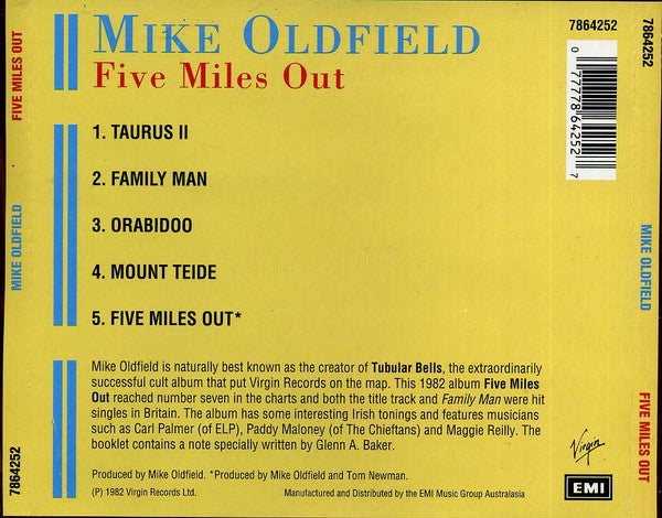 Mike Oldfield : Five Miles Out (CD, Album, RE)