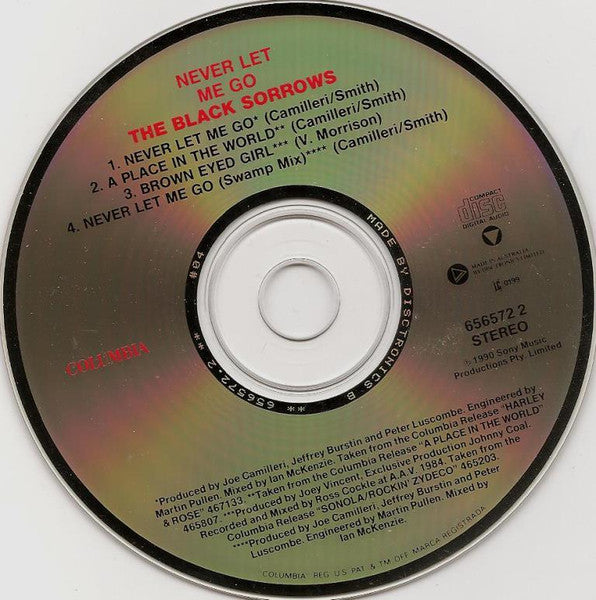 The Black Sorrows : Never Let Me Go (CD, Single, Car)