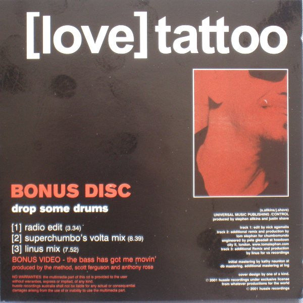 [Love] Tattoo : The Bass Has Got Me Movin' (CD, Single + CD, Single, Enh)