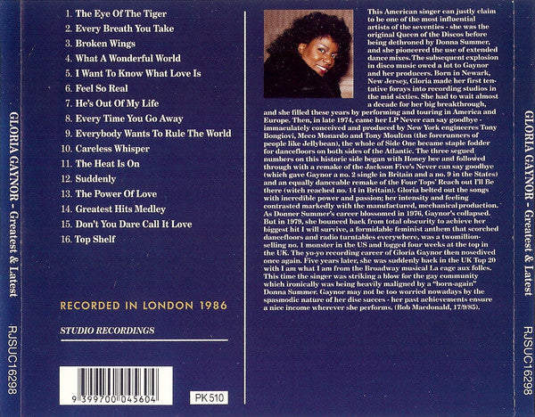 Gloria Gaynor : Greatest & Latest (CD, Album)