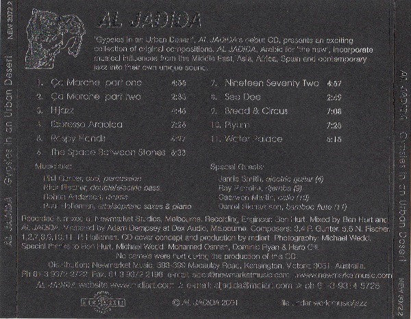 Al Jadida : Gypsies In An Urban Desert (CD, Album)