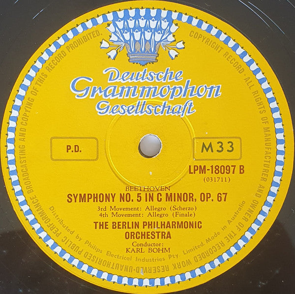 Ludwig van Beethoven – Berliner Philharmoniker Conductor Karl Böhm : Symphony No. 5 In C-Minor Op. 67 ‎ (LP, Album, Mono)