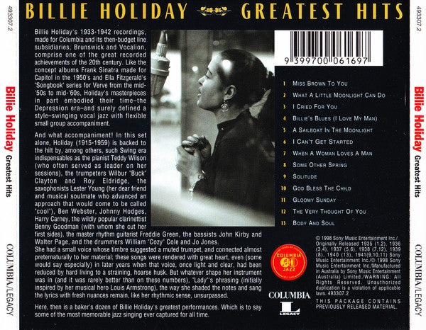 Billie Holiday : Greatest Hits (CD, Comp, RM)