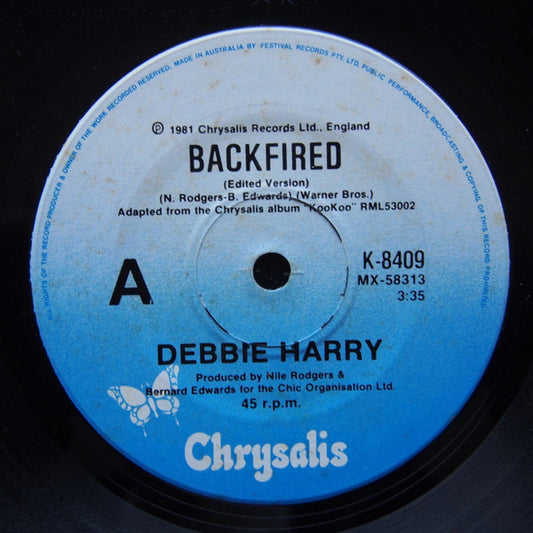 Deborah Harry : Backfired (7", Single)