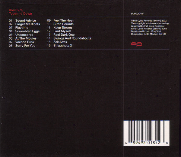 Roni Size : Touching Down (CD, Album, Mixed, Jew)