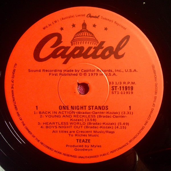 Teaze : One Night Stands (LP, Album)