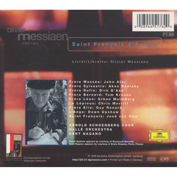 Messiaen* - José van Dam, Dawn Upshaw, Arnold Schoenberg Chor, Hallé Orchestra, Kent Nagano : Saint François D'Assise (4xCD, Album + Box, Sli)