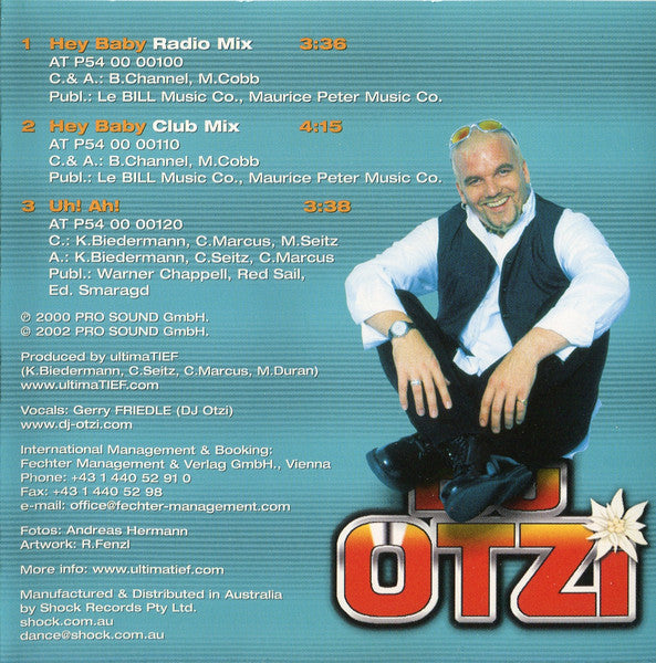 DJ Otzi* : Hey Baby (Uhh, Ahh) (CD, Single)