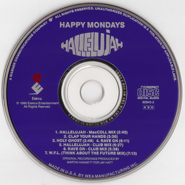 Happy Mondays : Hallelujah (CD, EP)