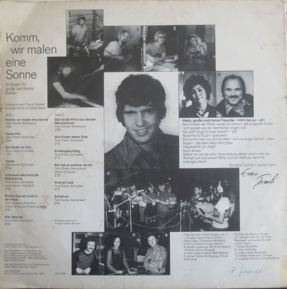 Frank Schöbel : Komm, Wir Malen Eine Sonne (Schlager Für Große Und Kleine Kinder Mit Frank Schöbel) (LP, Album, Whi)