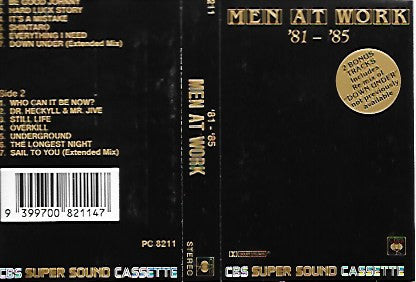 Men At Work : '81 - '85 (Cass, Comp, RE)