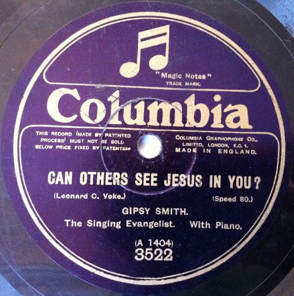 Gipsy Smith : After The Shadows / Can Others See Jesus In You?  (Shellac, 10", 80 RPM)