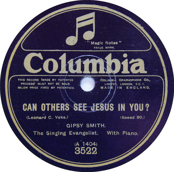 Gipsy Smith : After The Shadows / Can Others See Jesus In You?  (Shellac, 10", 80 RPM)