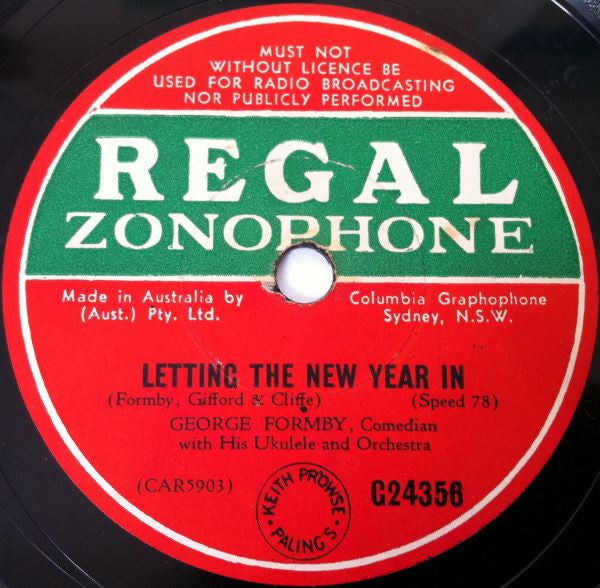 George Formby : Letting The New Year In / Bless 'Em All (Shellac, 10")