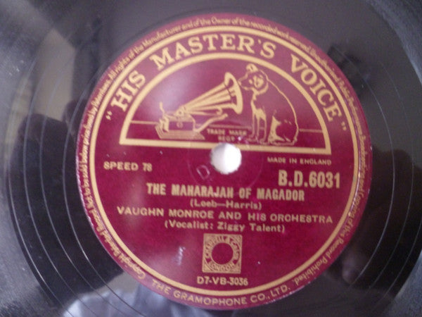 Vaughn Monroe And His Orchestra : Dardanella / The Maharajah Of Magador (Shellac, 10")