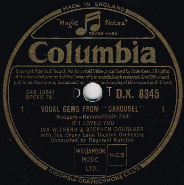 Various : Vocal Gems From "Carousel" (2xShellac, 12")