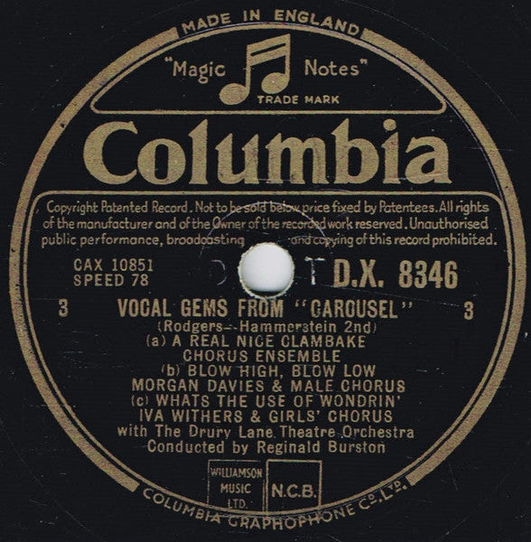 Various : Vocal Gems From "Carousel" (2xShellac, 12")