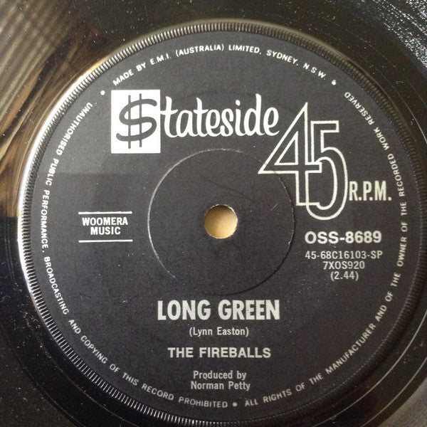 The Fireballs : Long Green / Light In The Window (7", Single)