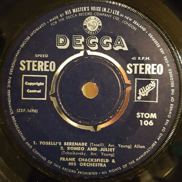 Frank Chacksfield & His Orchestra : Immortal Serenades (7", EP)