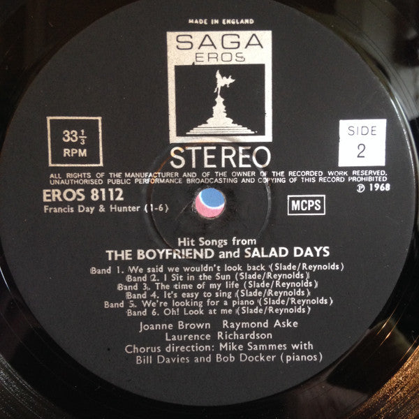 Joanne Brown, Raymond Aske . Laurence Richardson : Hits From The Boyfriend And Salad Days (LP, Album)