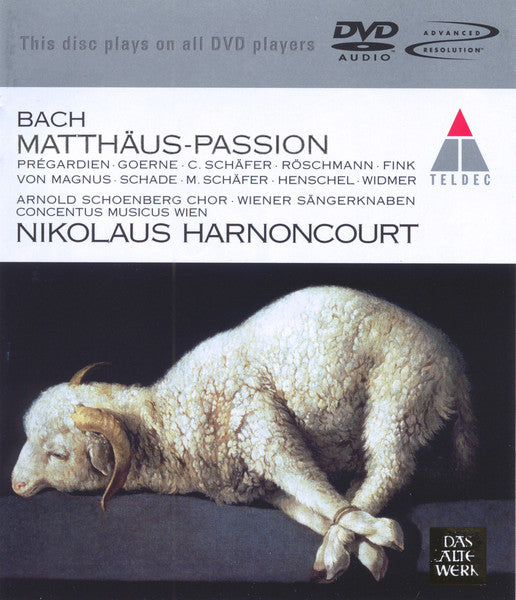 Bach*, Nikolaus Harnoncourt, Arnold Schoenberg Chor, Wiener Sängerknaben*, Concentus Musicus Wien : Matthäus-Passion (DVD-A, Album, Multichannel)