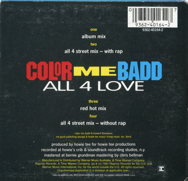 Color Me Badd : All 4 Love (CD, Single)