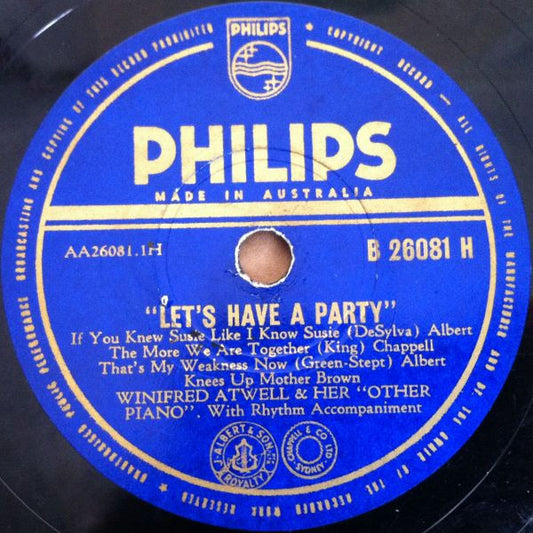 Winifred Atwell : Let's Have A Party (Shellac, 10")