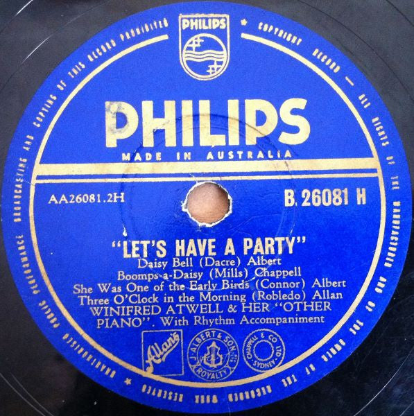 Winifred Atwell : Let's Have A Party (Shellac, 10")